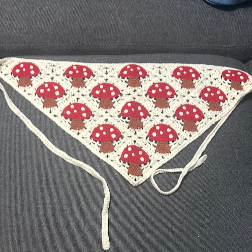 Mushroom pattern bandana